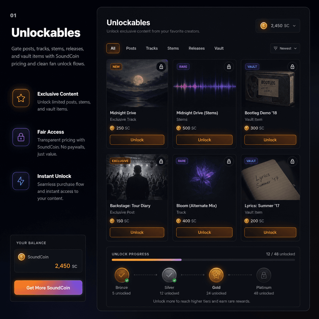 Unlockables AudioVault visual